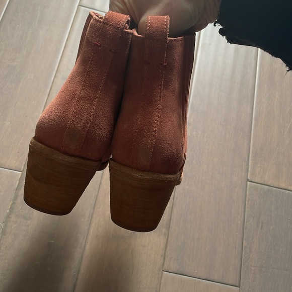 Frye Alton Chelsea Rosewood Red Suede ankle boot booties 8.5 - Picture 5 of 7